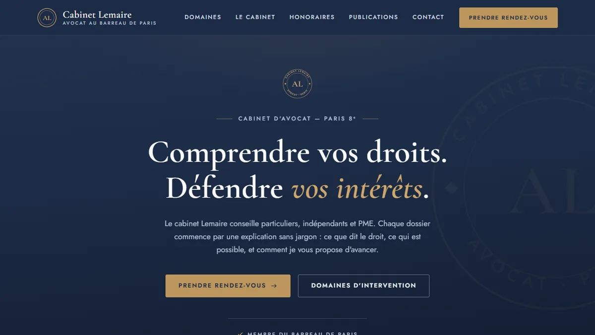 Cabinet Lemaire — Avocat indépendant